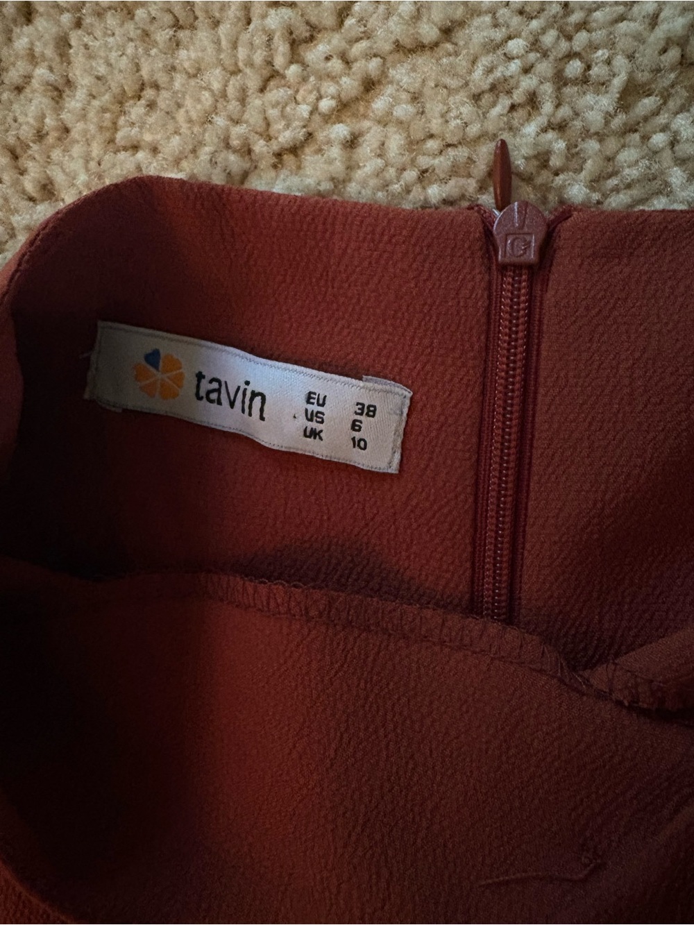 Tavin Women's Rust Red Fit-and-Flare Dress